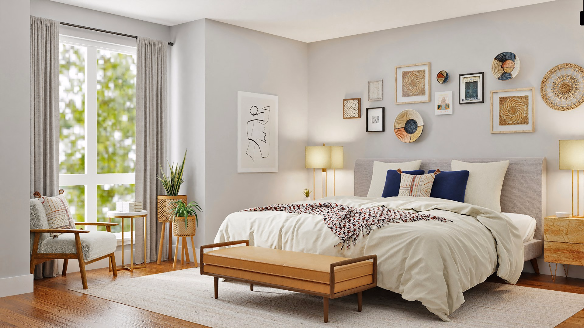 Gallery wall bedroom preview